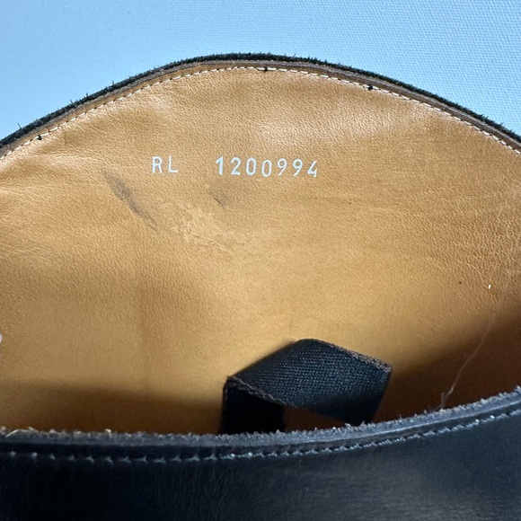 Black Lace-Up Tall Women’s Riding Boots - Leather Ralph Lauren Made in Italy - Picture 5 of 10